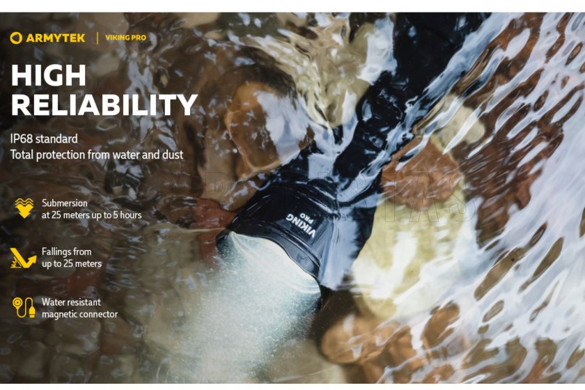 Zseblámpa Armytek Viking PRO SET hideg fény