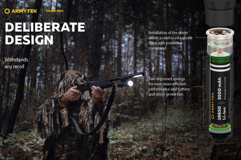Zseblámpa Armytek Viking PRO SET hideg fény