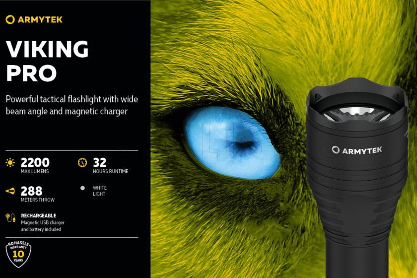 Zseblámpa Armytek Viking PRO SET hideg fény