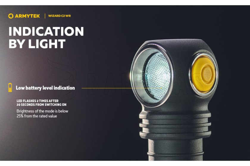 Multifunkciós lámpa Armytek Wizard C2 WR USB meleg/piros fény