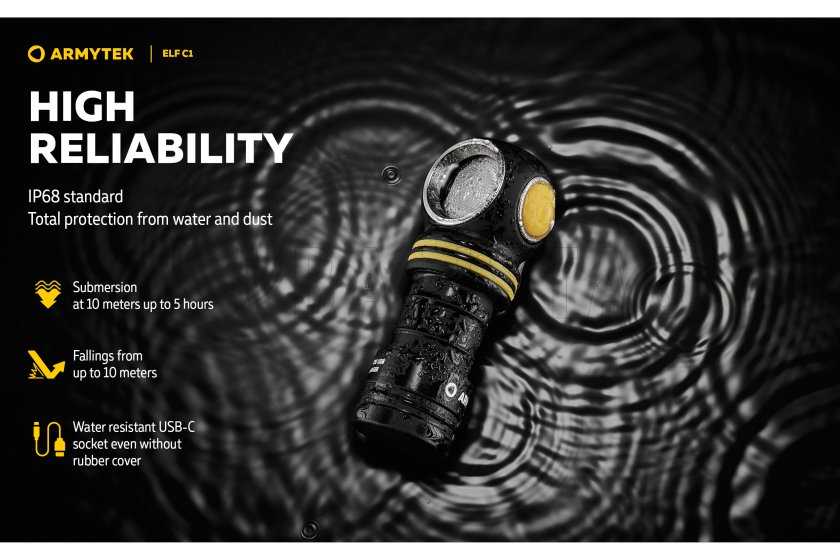 Multifunkciós lámpa Armytek Elf C1 USB-C fehér fény