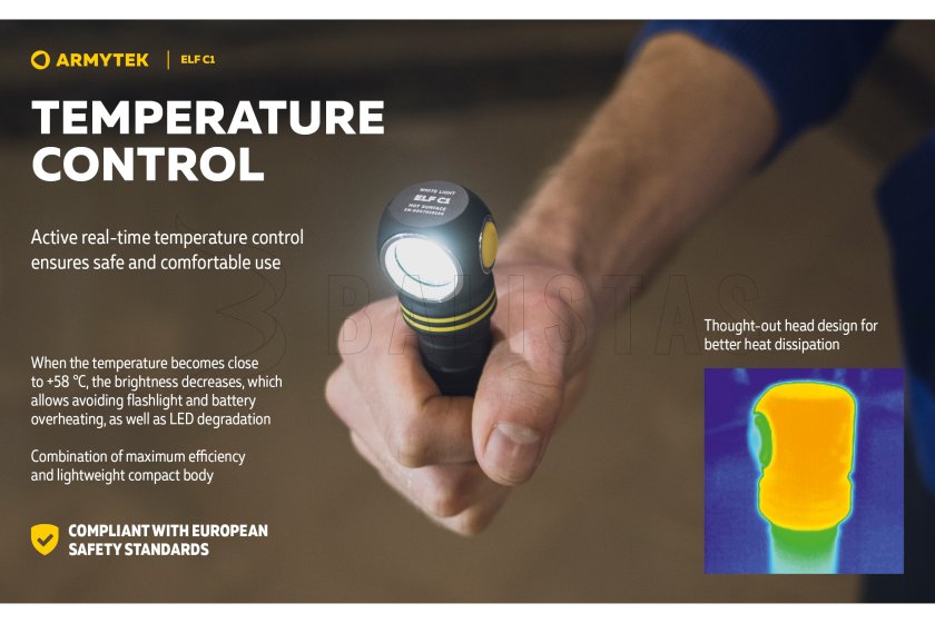 Multifunkciós lámpa Armytek Elf C1 USB-C fehér fény