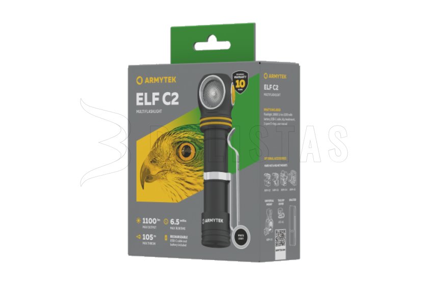 Multifunkcionális zseblámpa Armytek Elf C2 USB-C fehér fény