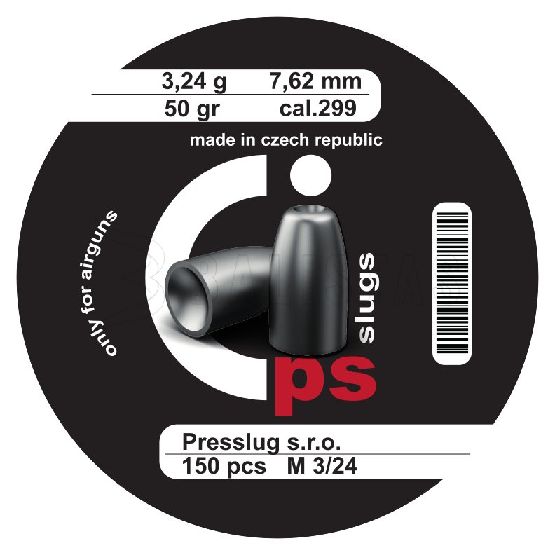 Presslug PS Slugs 7,62mm/.299, 3,24g/50gr 150db