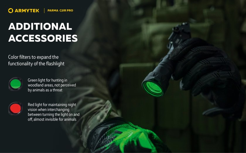 Taktikai lámpa Armytek Parma C2IR Pro Hideg / Infravörös fény