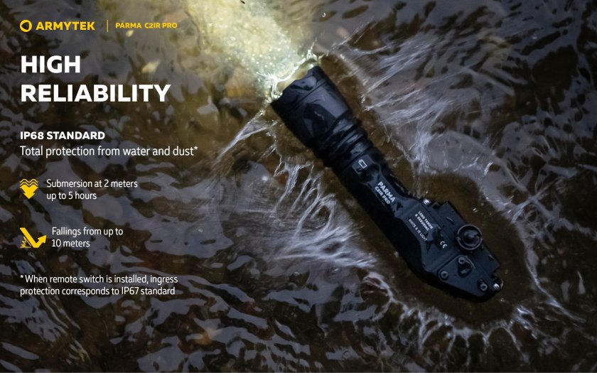 Taktikai lámpa Armytek Parma C2IR Pro Hideg / Infravörös fény