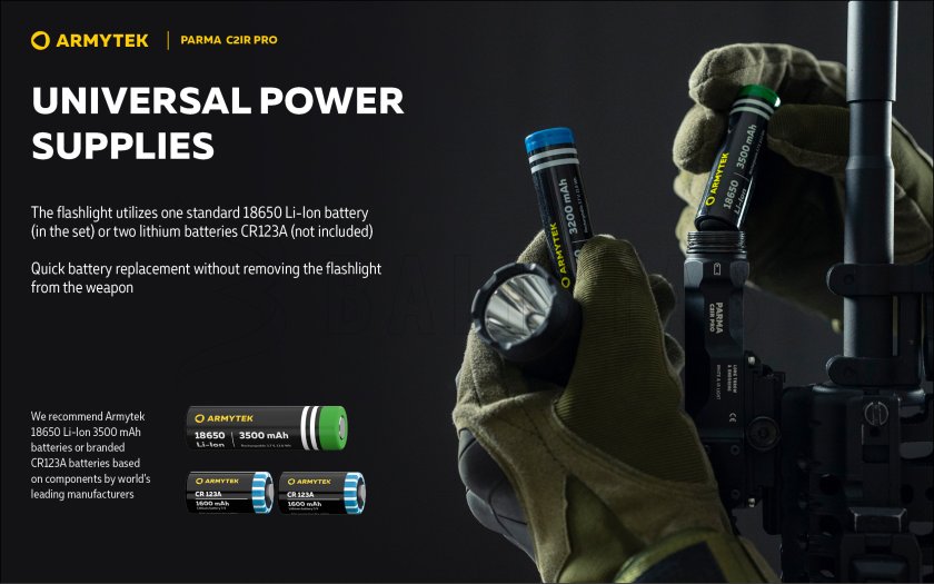 Taktikai lámpa Armytek Parma C2IR Pro Hideg / Infravörös fény