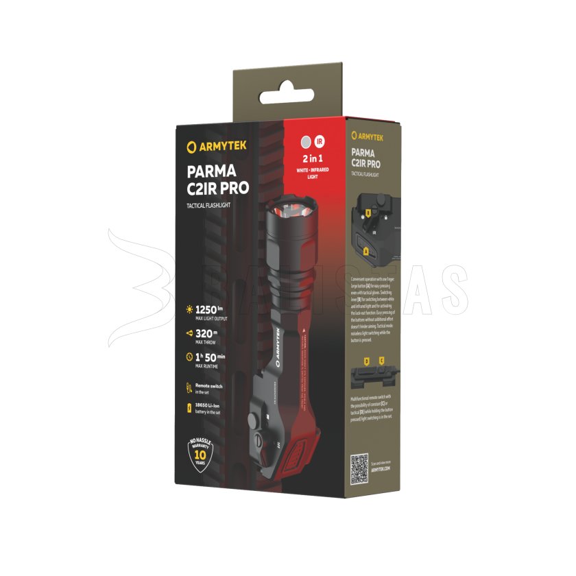 Taktikai lámpa Armytek Parma C2IR Pro Hideg / Infravörös fény