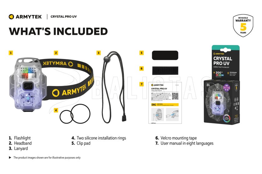 Multifunkciós lámpa Armytek Crystal Pro UV - zöld