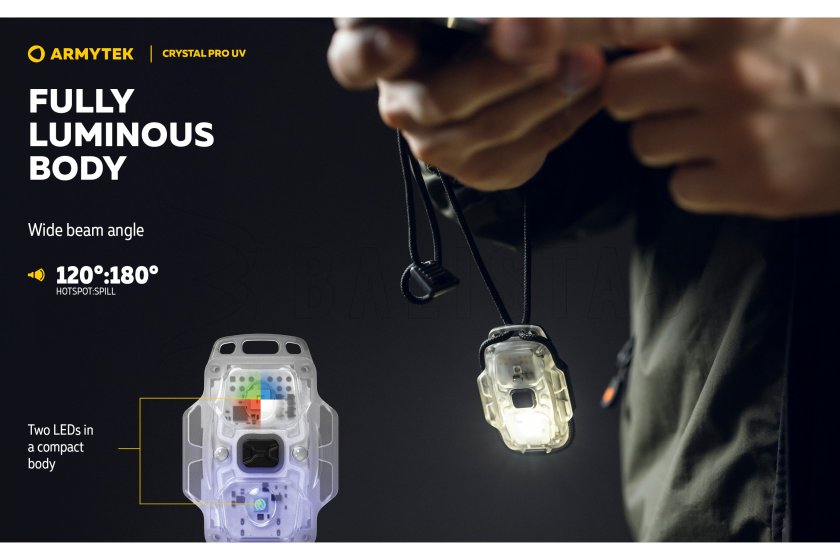 Multifunkciós lámpa Armytek Crystal Pro UV - zöld