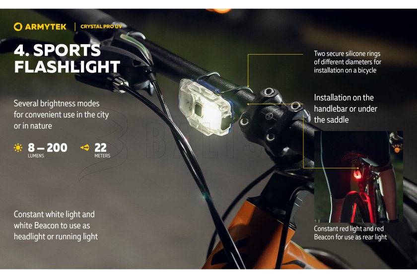 Multifunkciós lámpa Armytek Crystal Pro UV - zöld