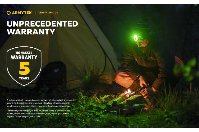 Multifunkciós lámpa Armytek Crystal Pro UV - zöld