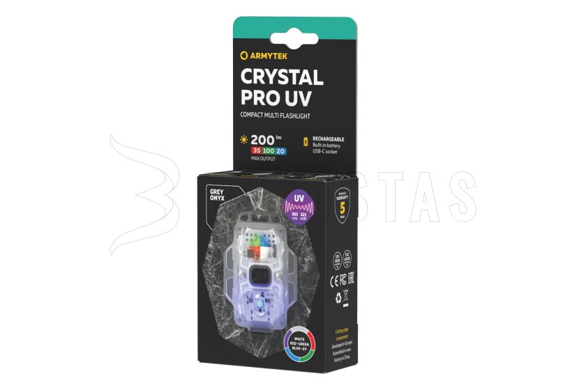Multifunkciós lámpa Armytek Crystal Pro UV - szürke
