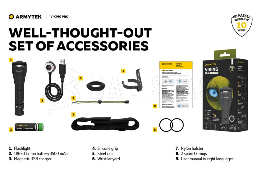 Lámpa Armytek Viking PRO meleg fény