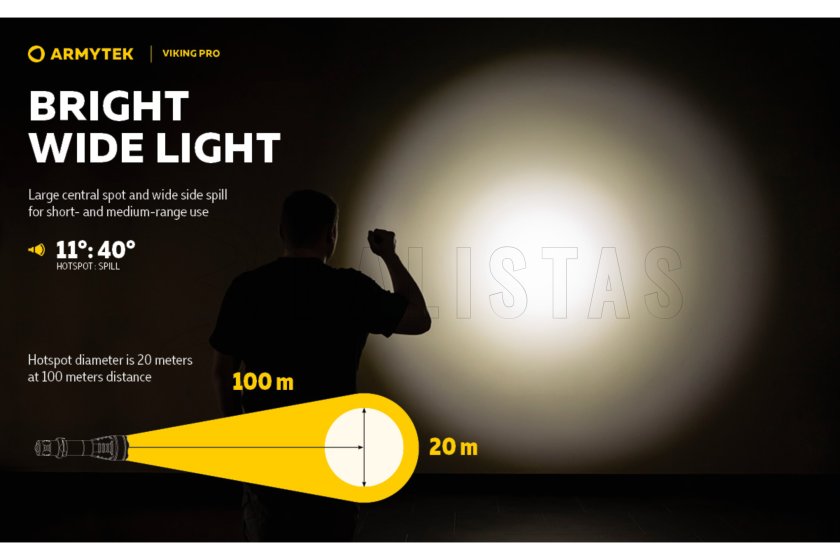 Zseblámpa Armytek Viking PRO hideg fény