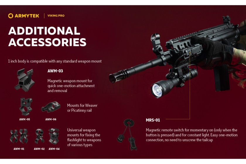 Lámpa Armytek Viking PRO meleg fény