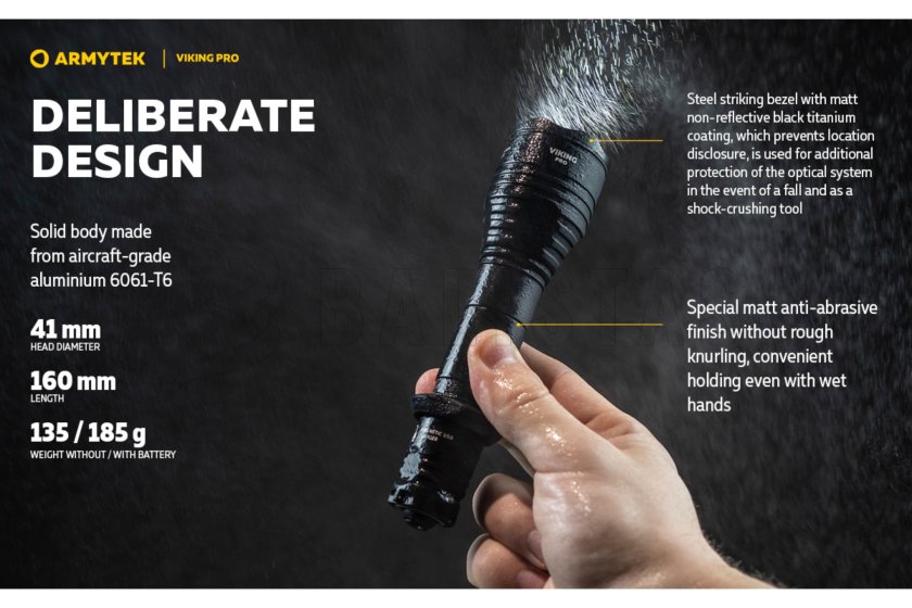 Lámpa Armytek Viking PRO meleg fény
