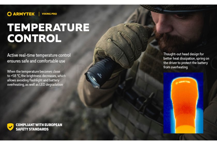 Lámpa Armytek Viking PRO meleg fény