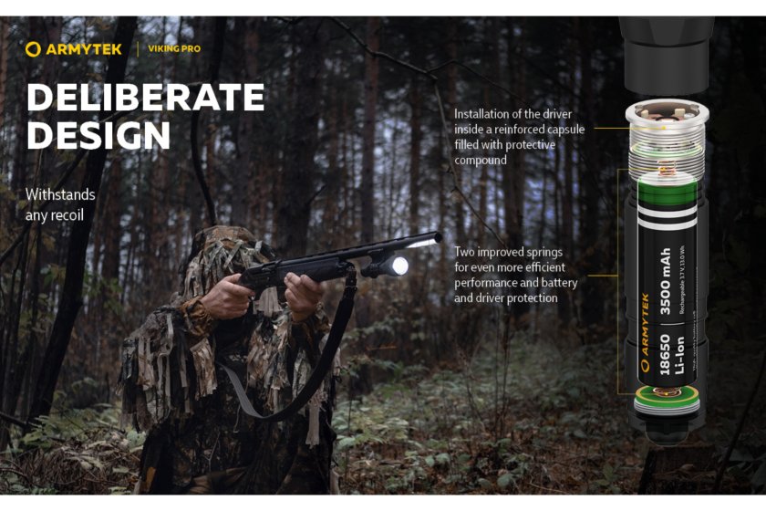 Lámpa Armytek Viking PRO meleg fény