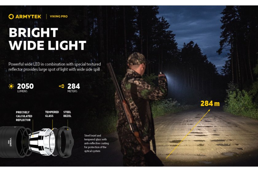 Lámpa Armytek Viking PRO meleg fény