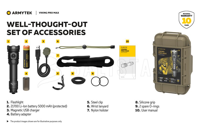 Zseblámpa Armytek Viking PRO MAX hideg fény