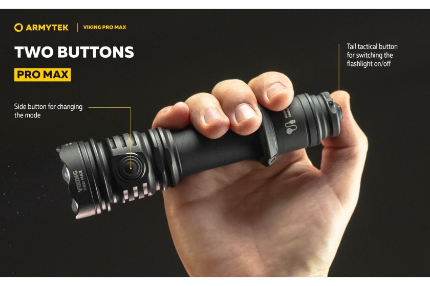 Zseblámpa Armytek Viking PRO MAX hideg fény