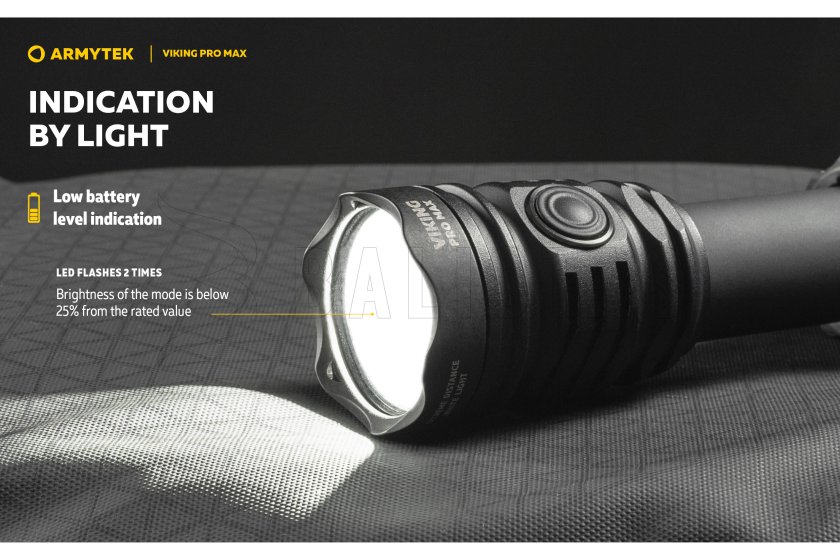 Zseblámpa Armytek Viking PRO MAX hideg fény