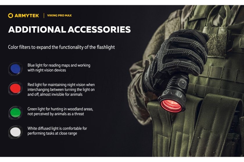 Zseblámpa Armytek Viking PRO MAX hideg fény