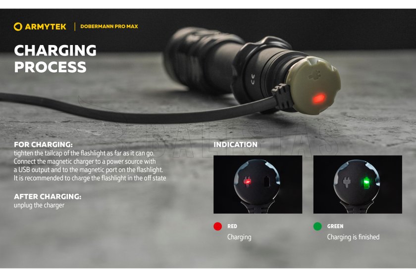 Zseblámpa Armytek Dobermann PRO MAX fehér fény