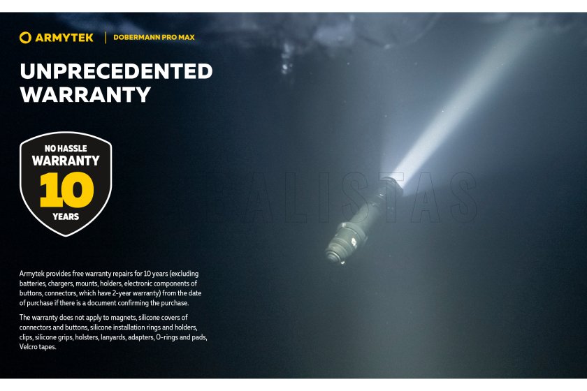 Zseblámpa Armytek Dobermann PRO MAX fehér fény