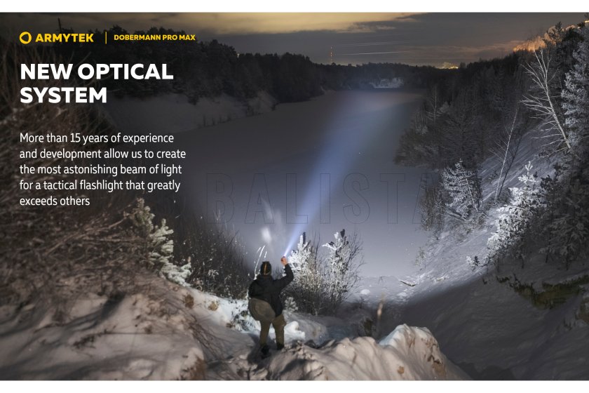 Zseblámpa Armytek Dobermann PRO MAX fehér fény