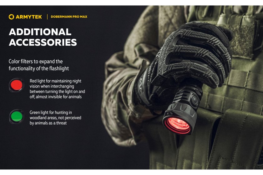 Zseblámpa Armytek Dobermann PRO MAX fehér fény