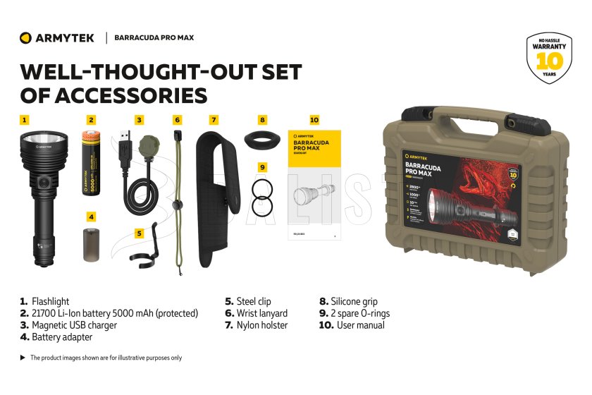 Zseblámpa Armytek Barracuda Pro Max hideg fény