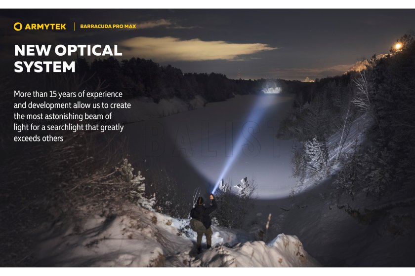 Zseblámpa Armytek Barracuda Pro Max hideg fény