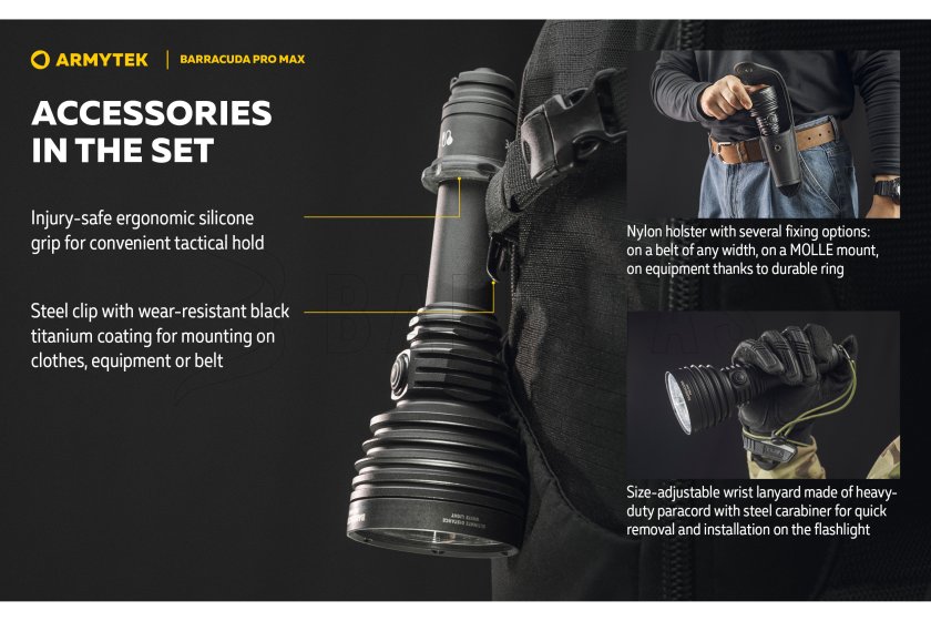 Zseblámpa Armytek Barracuda Pro Max hideg fény