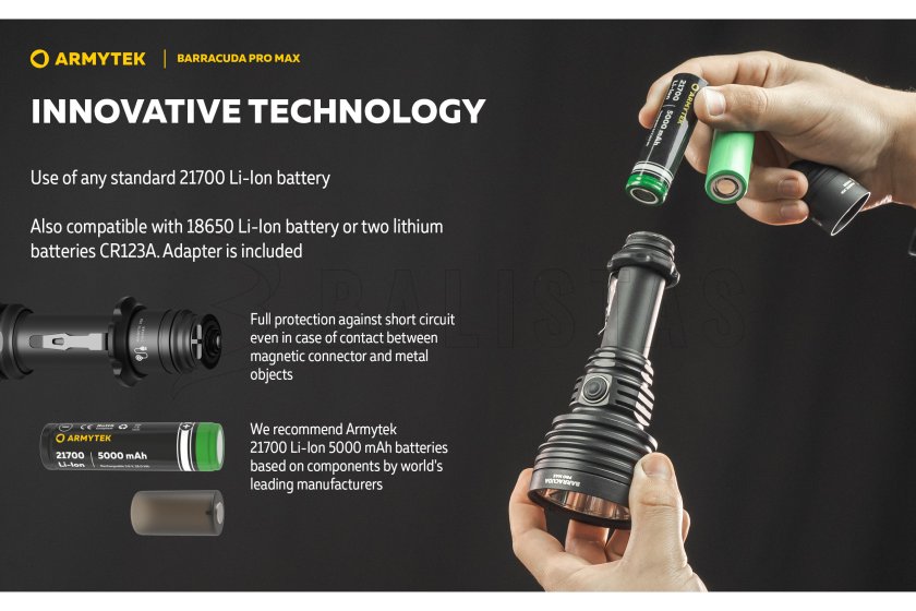 Zseblámpa Armytek Barracuda Pro Max hideg fény