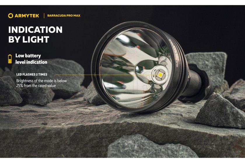 Zseblámpa Armytek Barracuda Pro Max hideg fény