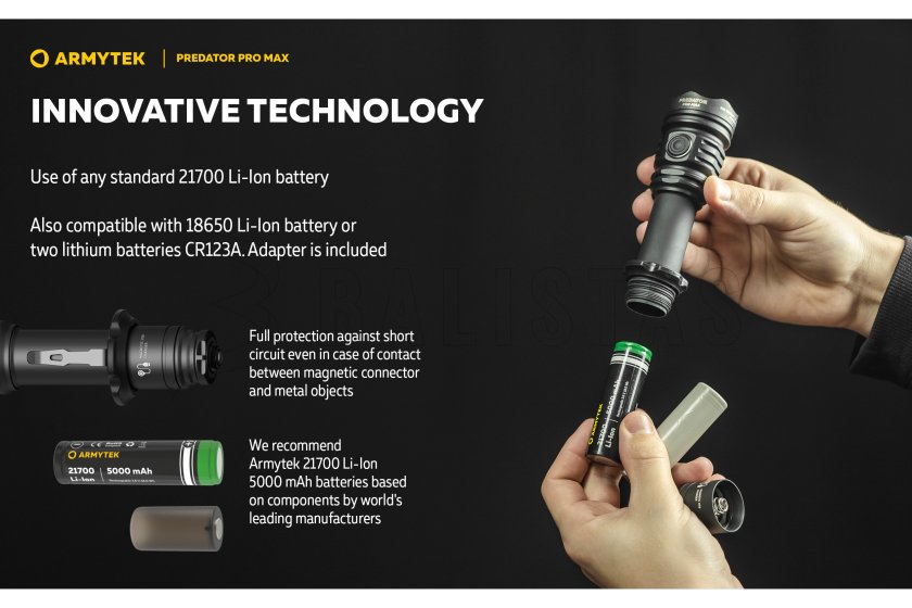 Lámpa Armytek Predator PRO MAX hideg fény