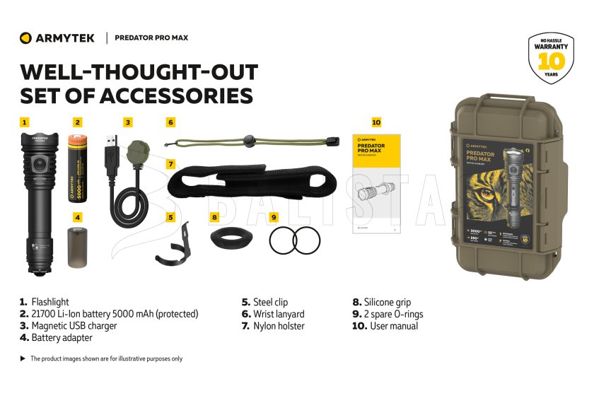 Lámpa Armytek Predator PRO MAX hideg fény