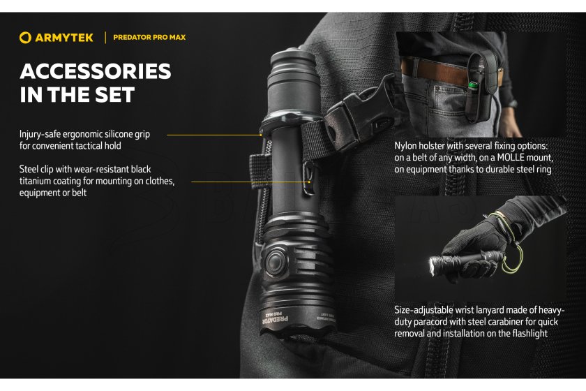 Lámpa Armytek Predator PRO MAX hideg fény