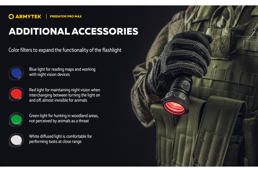 Lámpa Armytek Predator PRO MAX hideg fény