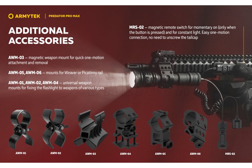 Lámpa Armytek Predator PRO MAX hideg fény