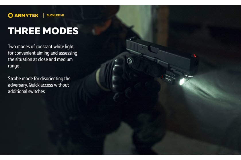Taktikai lámpa Armytek Buckler M1 hideg fény