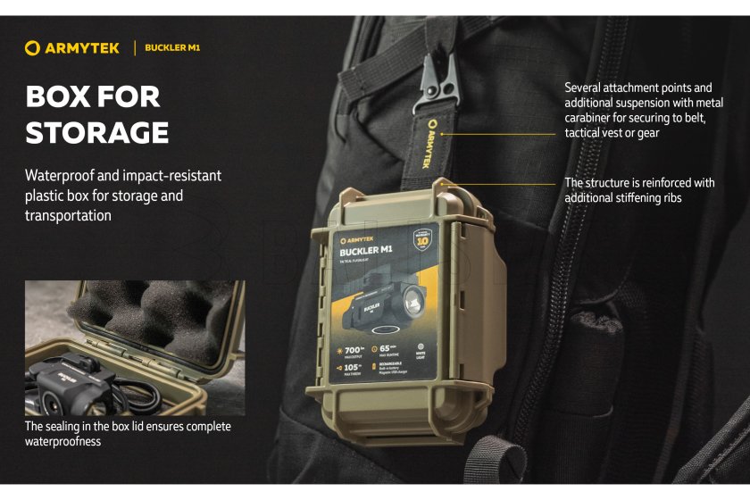 Taktikai lámpa Armytek Buckler M1 hideg fény
