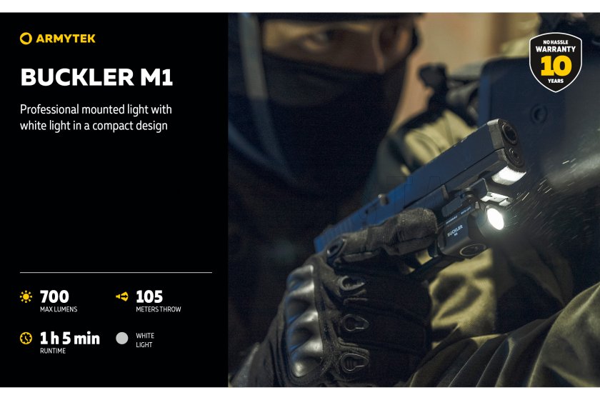Taktikai lámpa Armytek Buckler M1 hideg fény