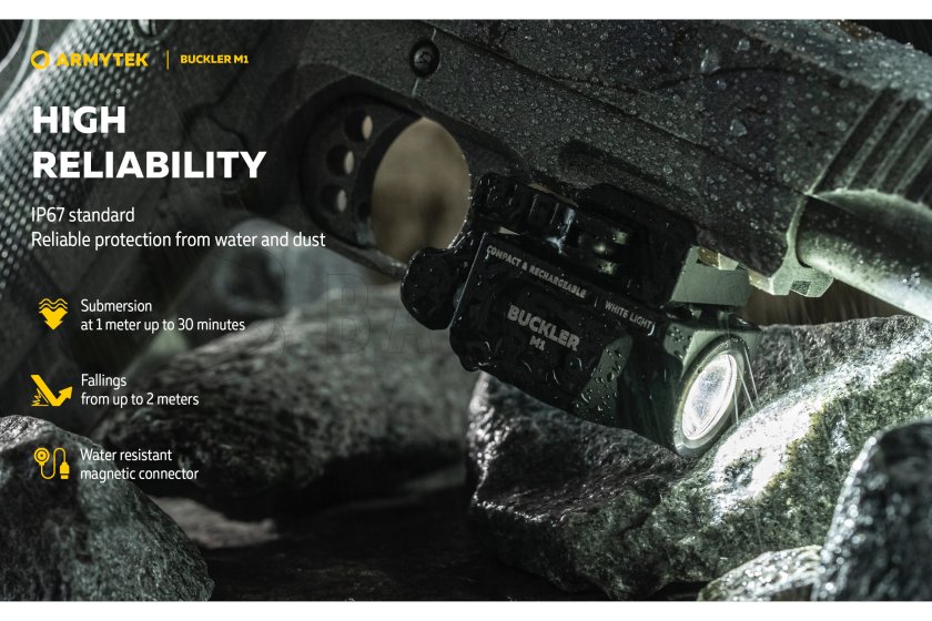 Taktikai lámpa Armytek Buckler M1 hideg fény