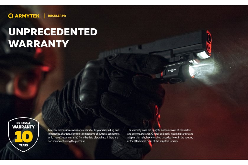 Taktikai lámpa Armytek Buckler M1 hideg fény
