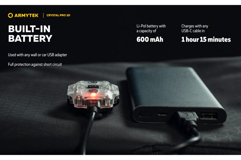 Multifunkciós lámpa Armytek Crystal Pro 3D - piros