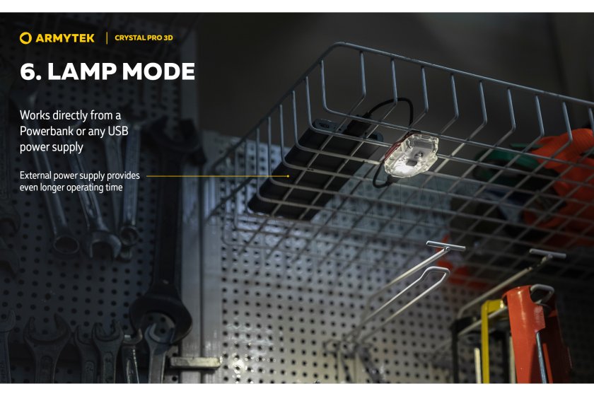 Multifunkciós lámpa Armytek Crystal Pro 3D - piros