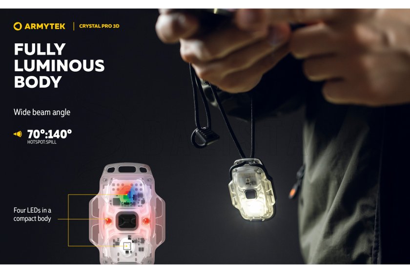 Multifunkciós lámpa Armytek Crystal Pro 3D - piros